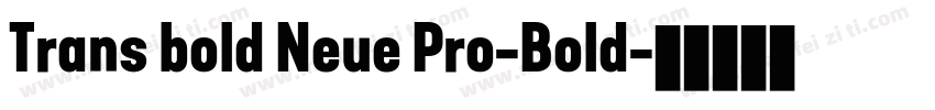Trans bold Neue Pro-Bold字体转换
